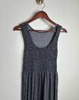 Nation LA 100% Pima Cotton Clementine Smocked Midi Dress Navy