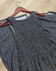 Nation LA 100% Pima Cotton Clementine Smocked Midi Dress Navy