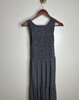 Nation LA 100% Pima Cotton Clementine Smocked Midi Dress Navy
