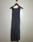 Nation LA 100% Pima Cotton Clementine Smocked Midi Dress Navy