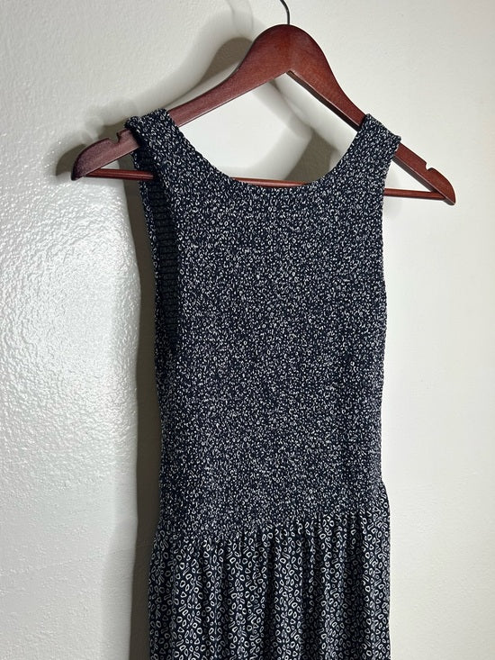 Nation LA 100% Pima Cotton Clementine Smocked Midi Dress Navy