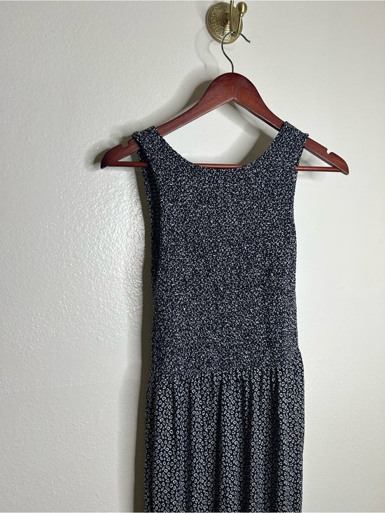 Nation LA 100% Pima Cotton Clementine Smocked Midi Dress Navy