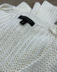 Banana Republic 100% Italian Linen Thick Knit Cream V - Neck Pullover Sweater