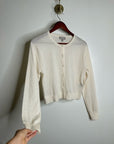 J. Crew 100% Cashmere Cream Lightweight Button Down Cardigan Sweater