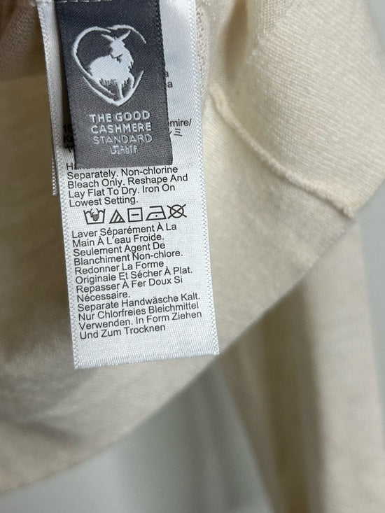 J. Crew 100% Cashmere Cream Lightweight Button Down Cardigan Sweater