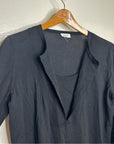 AKRIS Punto 100% Wool Black Two Layer V - Neck Sweater