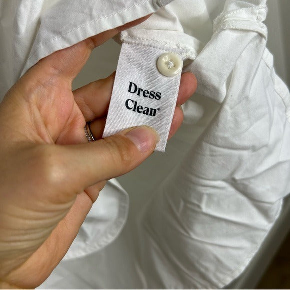 MATE The Label 100% Cotton Poplin White Button Down Shirt