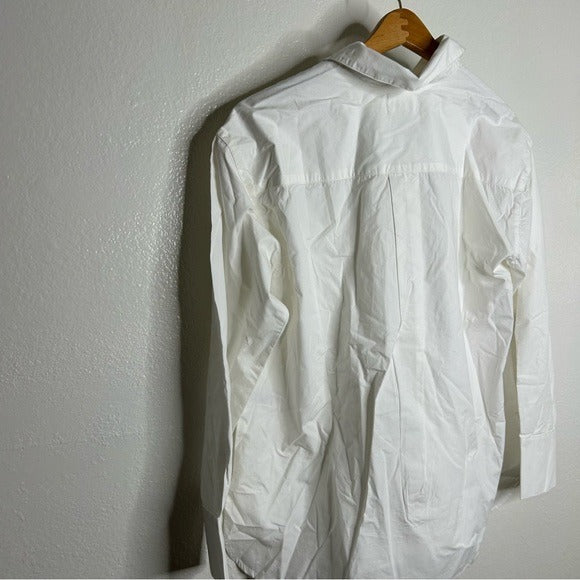 MATE The Label 100% Cotton Poplin White Button Down Shirt