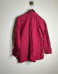 Free People 100% Cotton Hallie French Cuff Stripe Button Down Top in Red