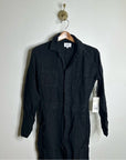 Mate The Label 100% Linen Black Utility Style Long Sleeve Jumpsuit