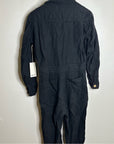 Mate The Label 100% Linen Black Utility Style Long Sleeve Jumpsuit