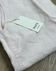 MATE The Label 100% Organic Linen Light Pink Cropped Short Sleeve Tunic Top