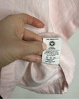MATE The Label 100% Organic Linen Light Pink Cropped Short Sleeve Tunic Top