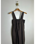 MATE the Label 100% Organic Cotton Poplin Pocket Tie Midi Dress in Java Brown