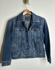 AG Denim 100% Cotton Jean Jacket Black Buttons Oversized