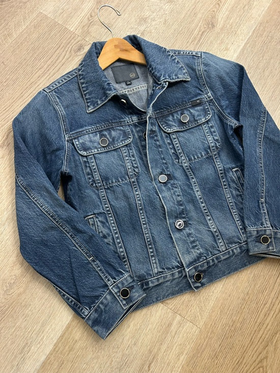 Ag Adriano Goldschmied AG Denim 100% Cotton Jean Jacket Black Buttons Oversized - Cotton, Denim