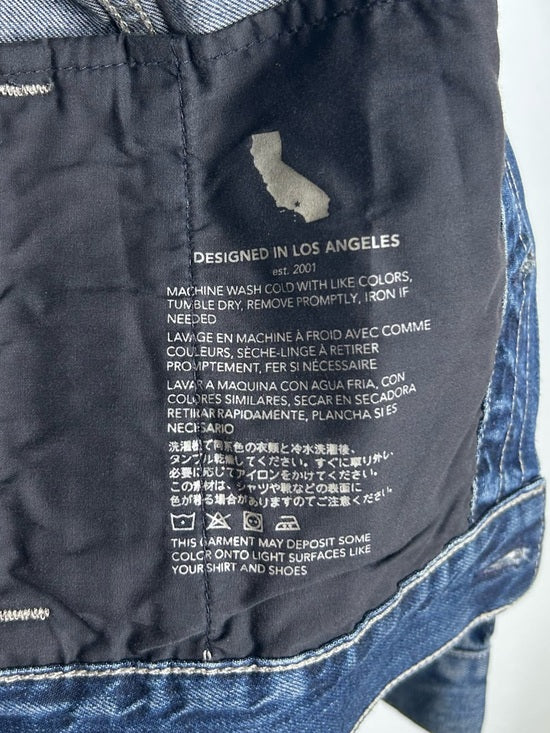 AG Denim 100% Cotton Jean Jacket Black Buttons Oversized