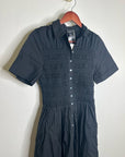 J. Crew 100% Regenerative Cotton Elsie Button Down Midi Shirt Dress in Black