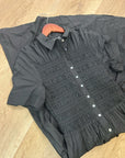 J. Crew 100% Regenerative Cotton Elsie Button Down Midi Shirt Dress in Black