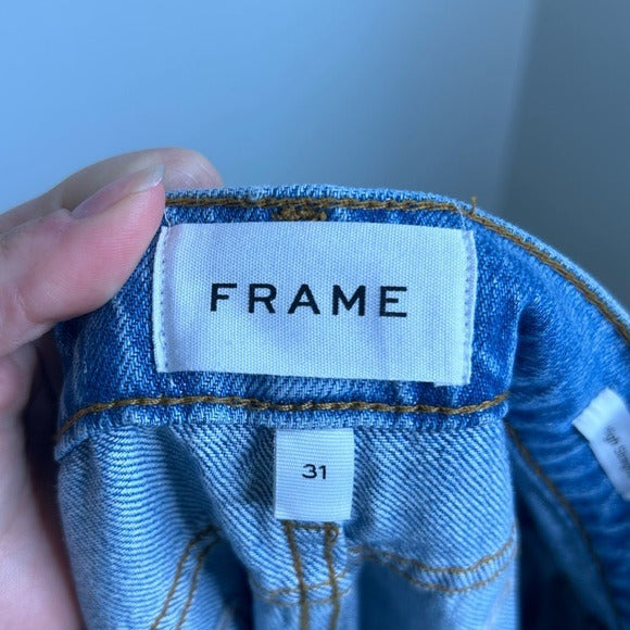 FRAME Denim 100% Cotton Le High Straight Jean in Winslow Light Wash