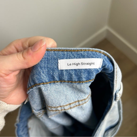 FRAME Denim 100% Cotton Le High Straight Jean in Winslow Light Wash