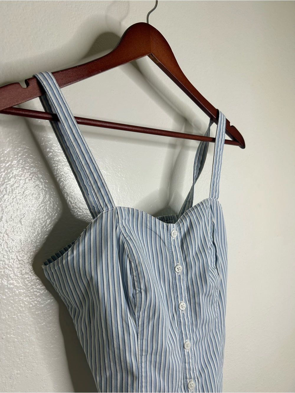 Levi's 100% Cotton Striped Button Down Corset Style Tank Top
