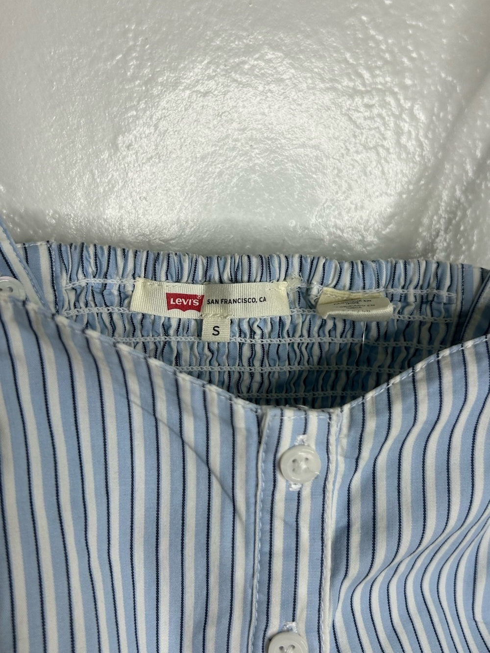 Levi's 100% Cotton Striped Button Down Corset Style Tank Top