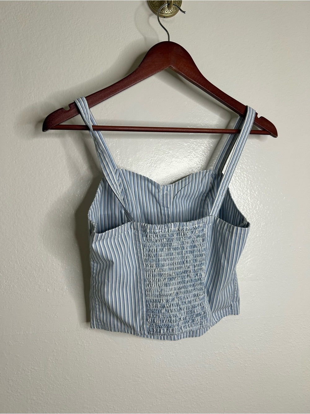 Levi's 100% Cotton Striped Button Down Corset Style Tank Top