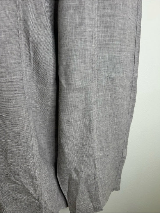 POETRY 100% Linen Neutral Textured Barrel Leg Pull On Drawstring Pant