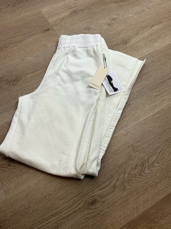 Nation LA 100% Cotton Abigail Split Hem Pull on Sweatpants in Porcelain