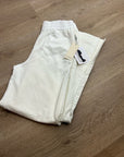 Nation LA 100% Cotton Abigail Split Hem Pull on Sweatpants in Porcelain