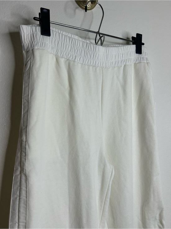 Nation LA 100% Cotton Abigail Split Hem Pull on Sweatpants in Porcelain
