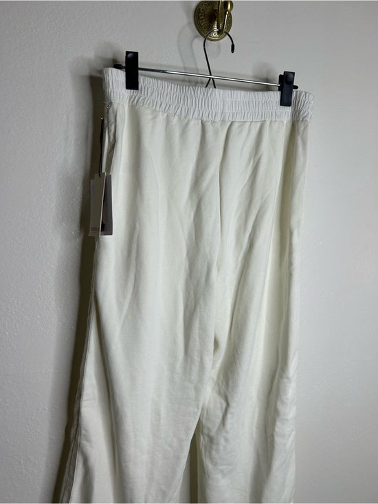 Nation LA 100% Cotton Abigail Split Hem Pull on Sweatpants in Porcelain