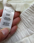 Nation LA 100% Cotton Abigail Split Hem Pull on Sweatpants in Porcelain