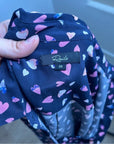 Rails 100% Silk Kate Heart Novelty Print Button Down Blouse