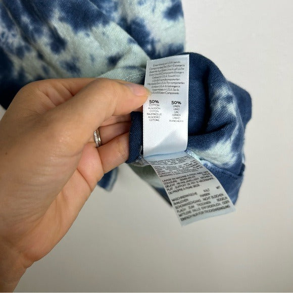 MOTHER Superior Linen Cotton Breezy Tie Dye Tank Top