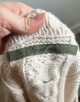 Enza Costa Alpaca Wool Textured Knit Oversized Sweater in Oatmeal Tan