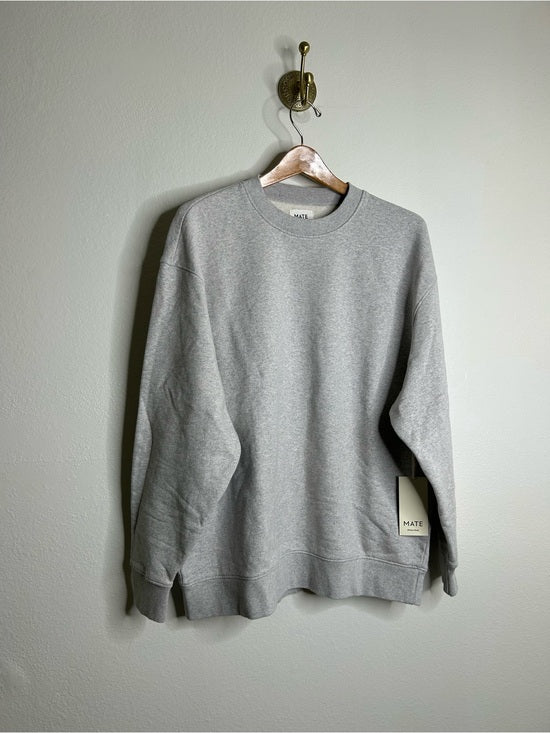 MATE the Label MATE The Label 100% Organic Cotton Fleece Oversized Sweatshirt Heather Gray - Cotton, Fleece