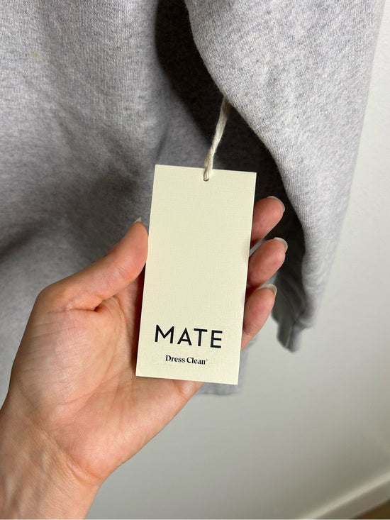 MATE The Label 100% Organic Cotton Fleece Oversized Sweatshirt Heather Gray