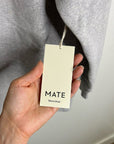 MATE The Label 100% Organic Cotton Fleece Oversized Sweatshirt Heather Gray