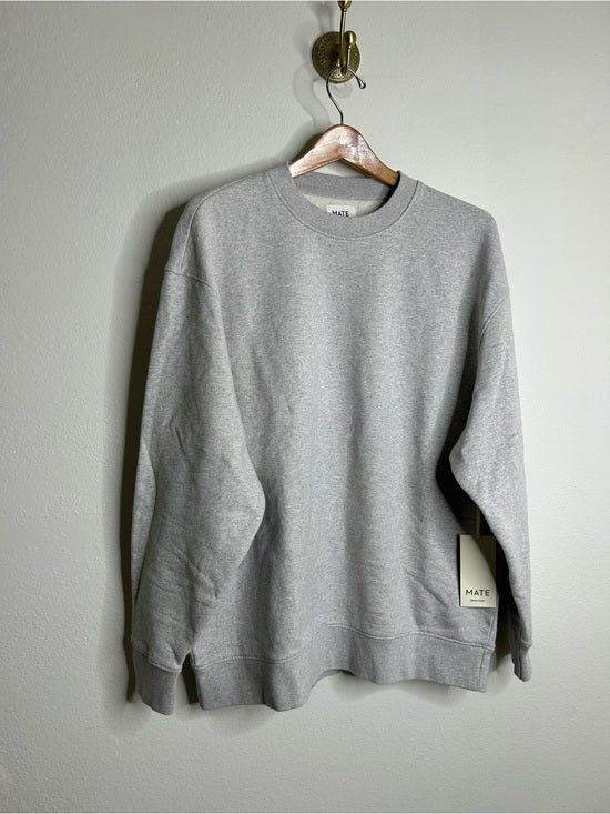 MATE the Label MATE The Label 100% Organic Cotton Fleece Oversized Sweatshirt Heather Gray - Cotton, Fleece
