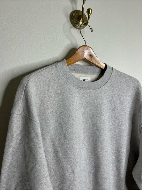 MATE the Label MATE The Label 100% Organic Cotton Fleece Oversized Sweatshirt Heather Gray - Cotton, Fleece