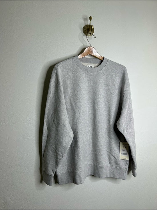 MATE the Label MATE The Label 100% Organic Cotton Fleece Oversized Sweatshirt Heather Gray - Cotton, Fleece