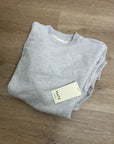 MATE The Label 100% Organic Cotton Fleece Oversized Sweatshirt Heather Gray