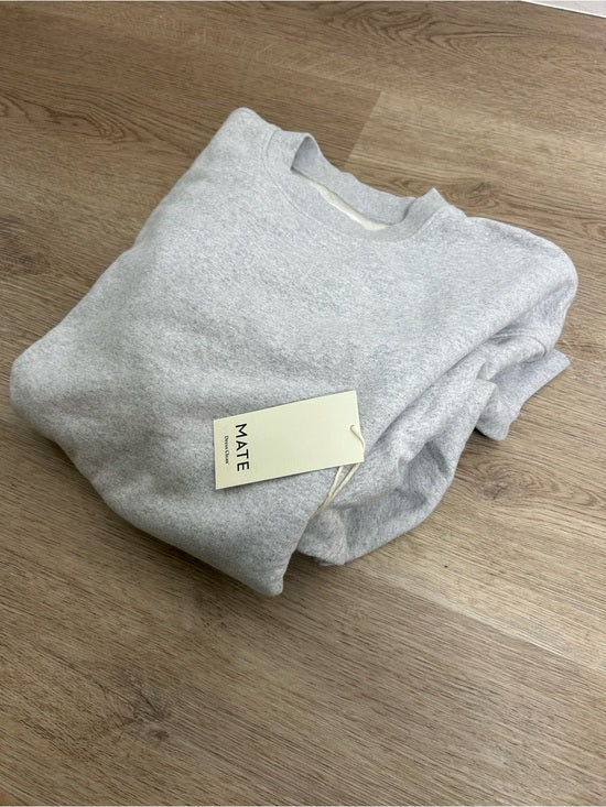 MATE The Label 100% Organic Cotton Fleece Oversized Sweatshirt Heather Gray