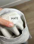 MATE The Label 100% Organic Cotton Fleece Oversized Sweatshirt Heather Gray