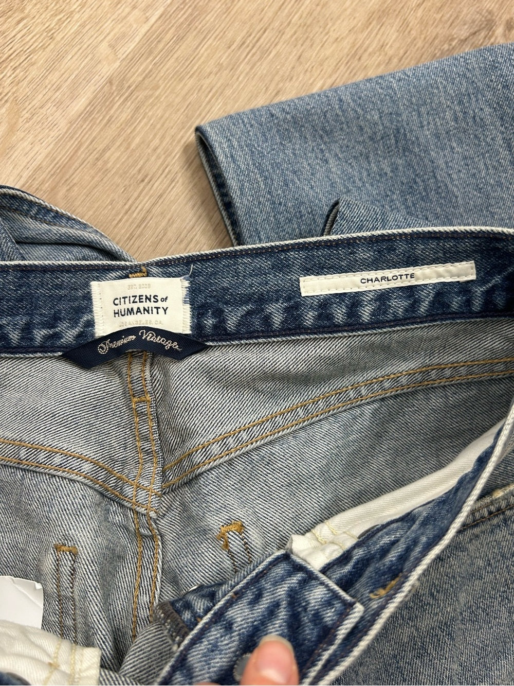 Citizens of Humanity 100% Cotton Denim Charlotte High Rise Straight Leg Jean