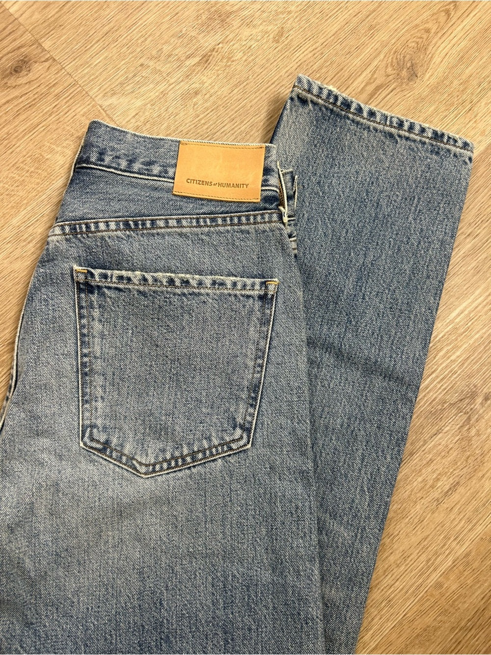 Citizens Of Humanity Citizens of Humanity 100% Cotton Denim Charlotte High Rise Straight Leg Jean - Denim, Cotton