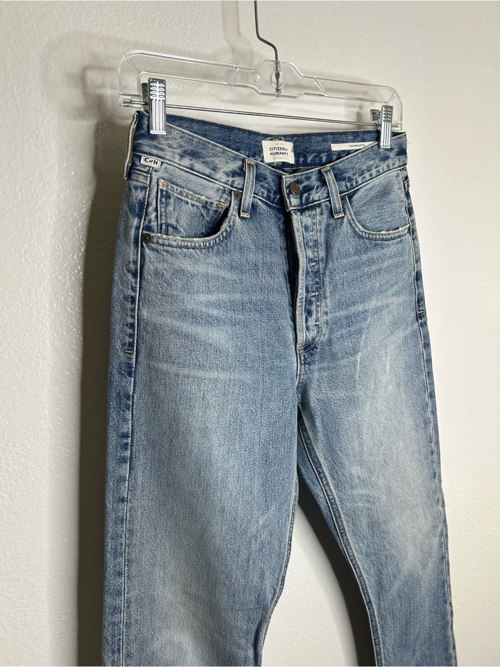 Citizens Of Humanity Citizens of Humanity 100% Cotton Denim Charlotte High Rise Straight Leg Jean - Denim, Cotton