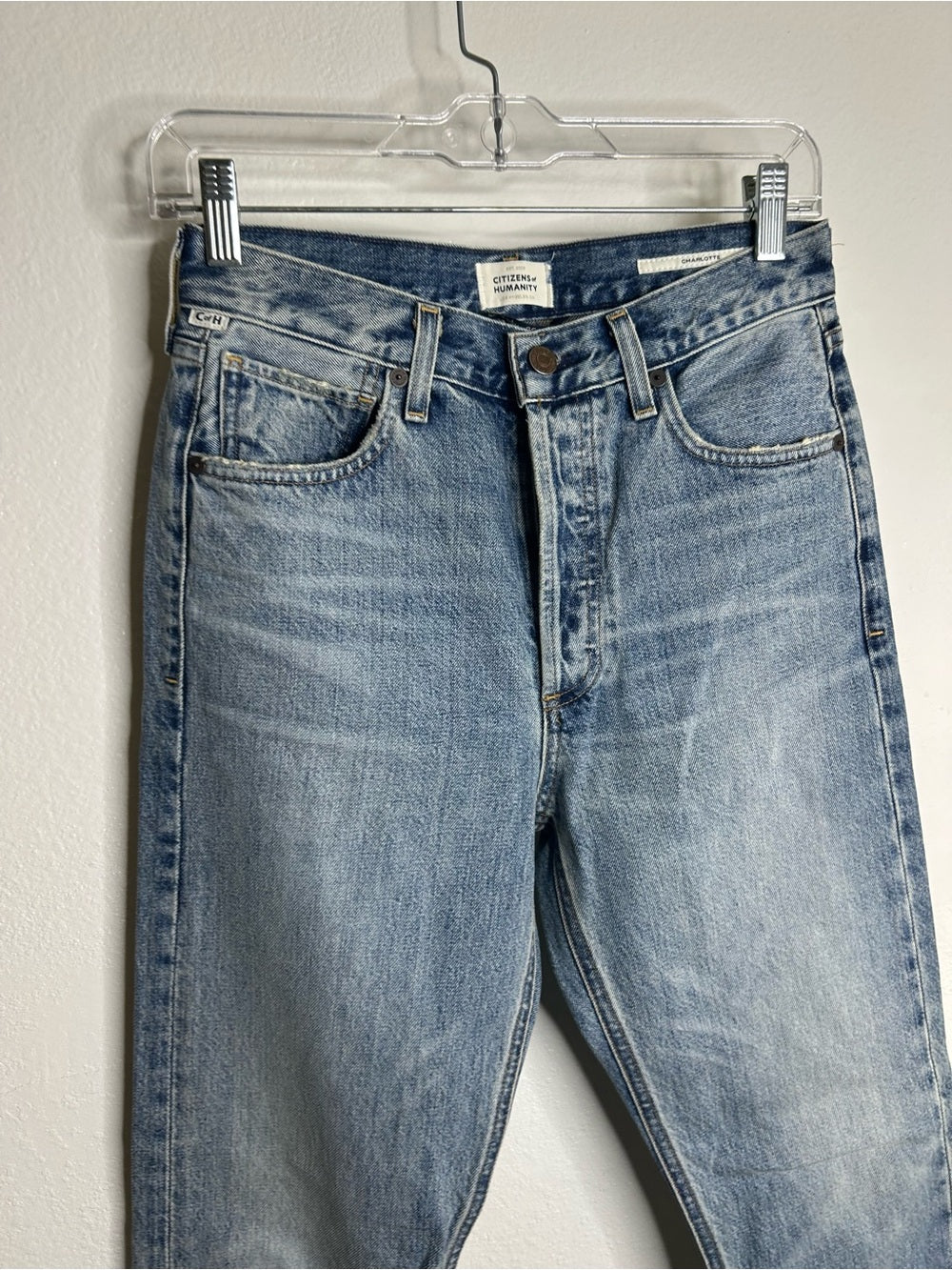 Citizens of Humanity 100% Cotton Denim Charlotte High Rise Straight Leg Jean